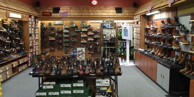 Broad view of our shoe and boot selection