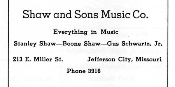 Shaw and sons advertisement from 1949