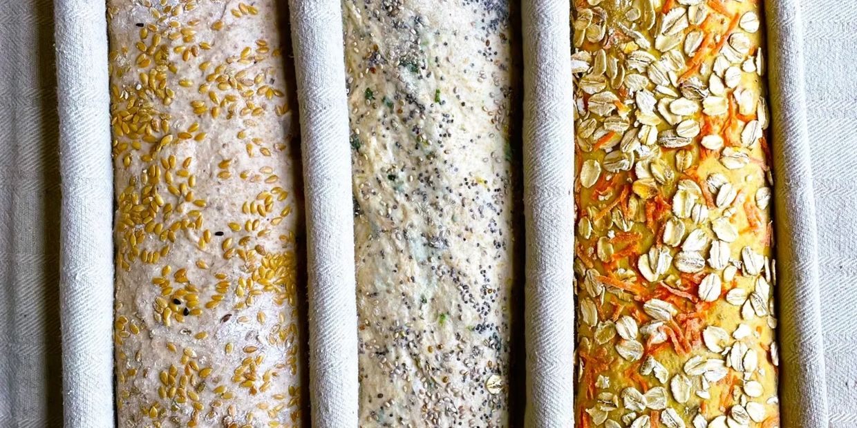 Homemade sourdough baguette