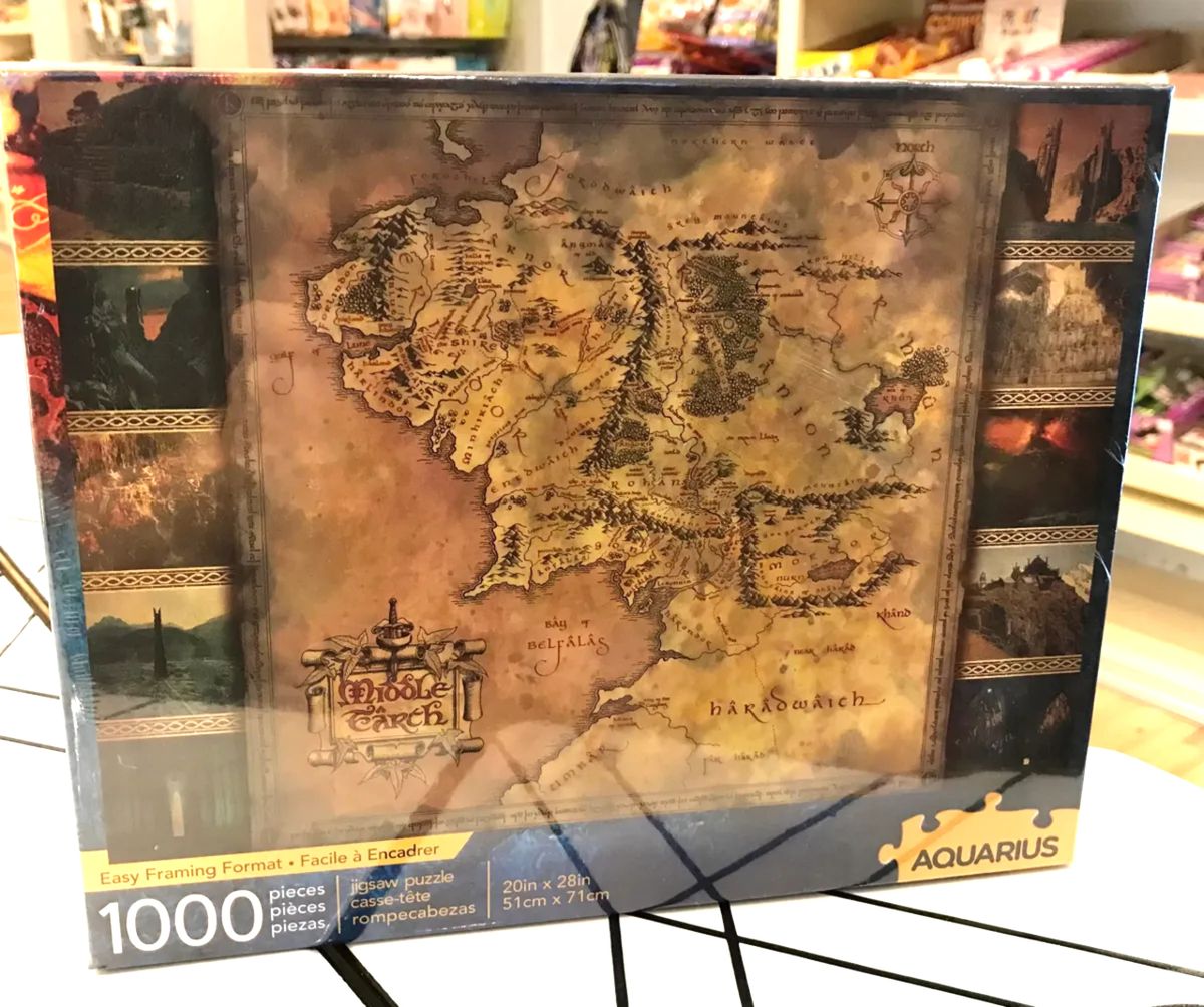 NMR The Lord of the Rings Middle Earth Map 1000 Piece Jigsaw Puzzle