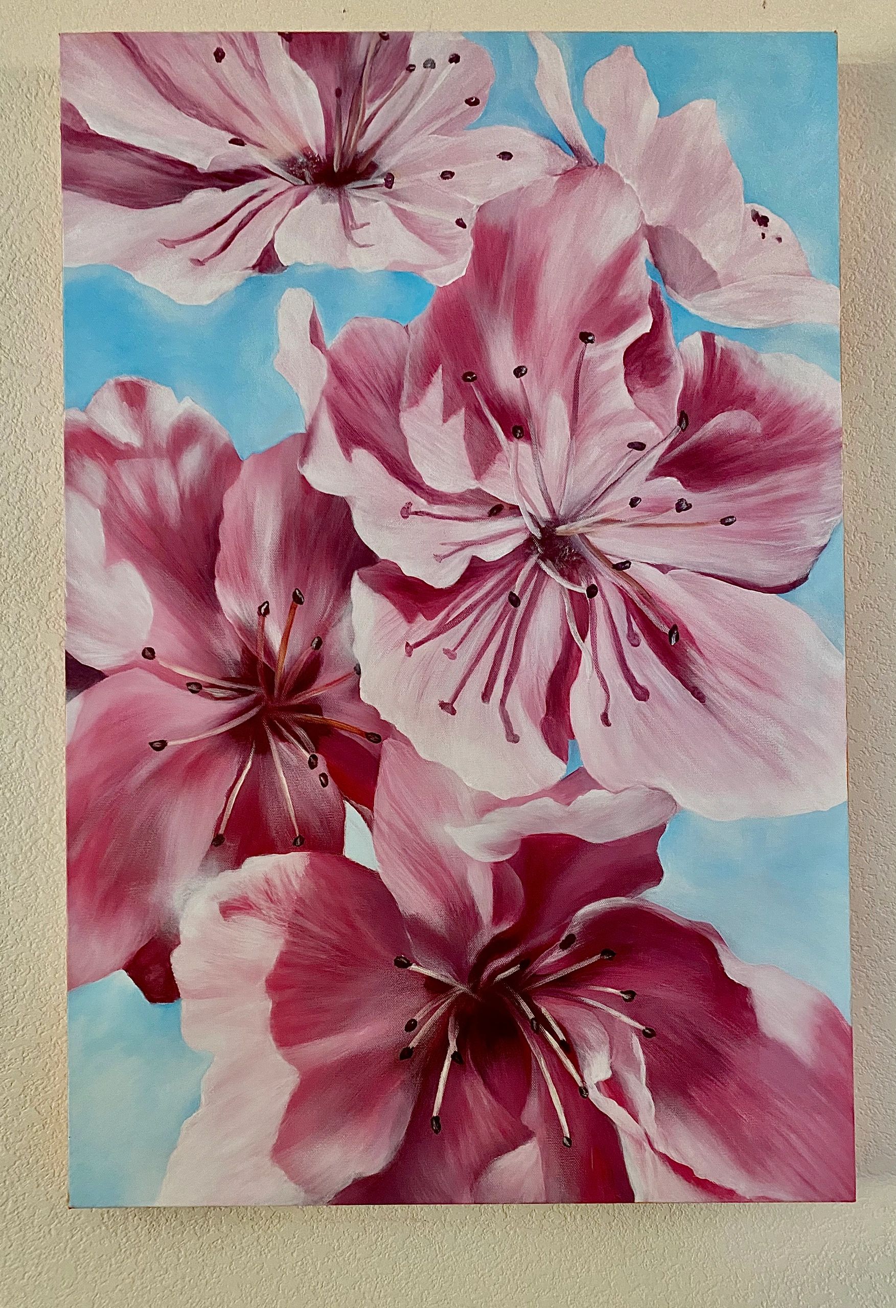 Pink Cherry Blossoms
Acrylic on canvas
36” x 24”