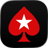 Black spade symbol with a white star inside on a dark background.