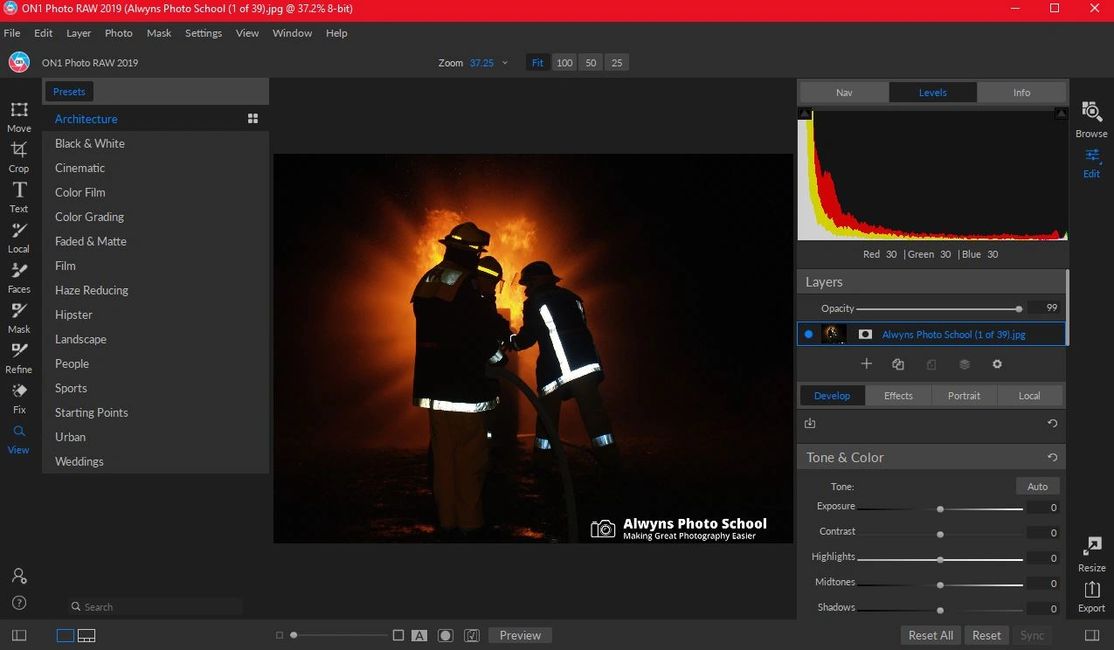 Photography Software course 23 ON1 Photo RAW Introduction by Alwyns Photo School Melbourne