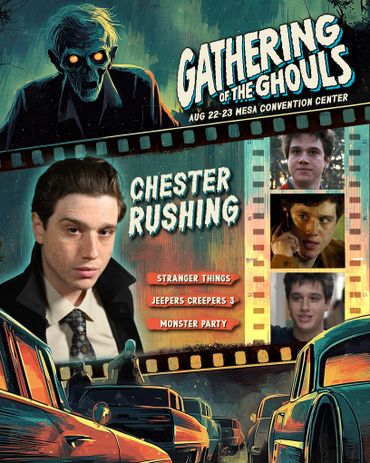 Poster for Gathering of the Ghouls featuring actor Chester Rushing.