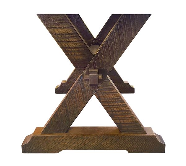 craftsman trestel table base in solid oak