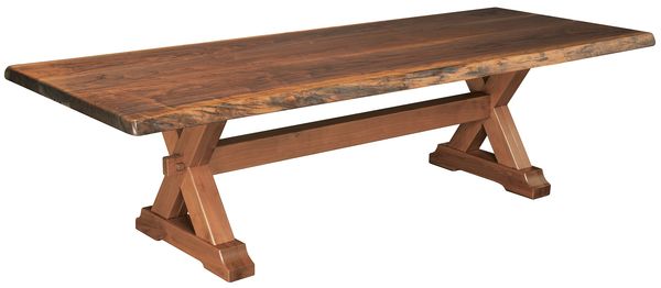 long live edge solid walnut handcrafted dining table