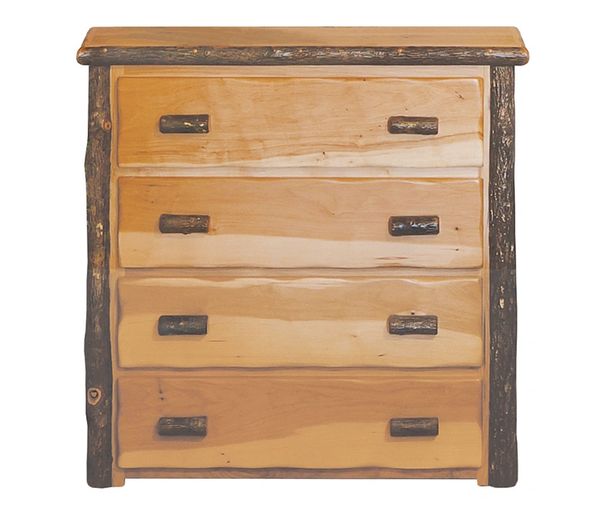 rustic style solid hickory handcrafted chest of drawers with custom options