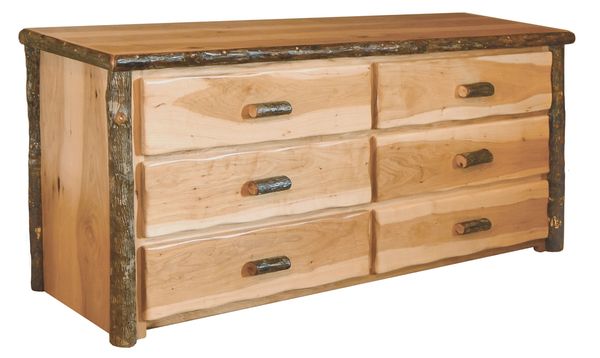 rustic style solid hickory handcrafted dresser with custom options