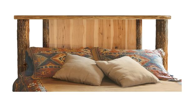 rustic style solid hickory handcrafted headboard with custom options