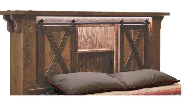 craftsman style solid oak handcrafted headboard with custom options