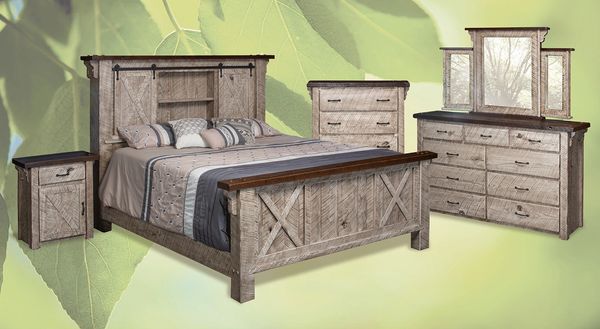 craftsman style solid oak handcrafted bedroom set with custom options
