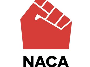 Red clenched fist logo above NACA text.
