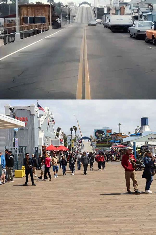 Santa Monica pier filming location from the episode Dead Pigeon from the TV series Cannon