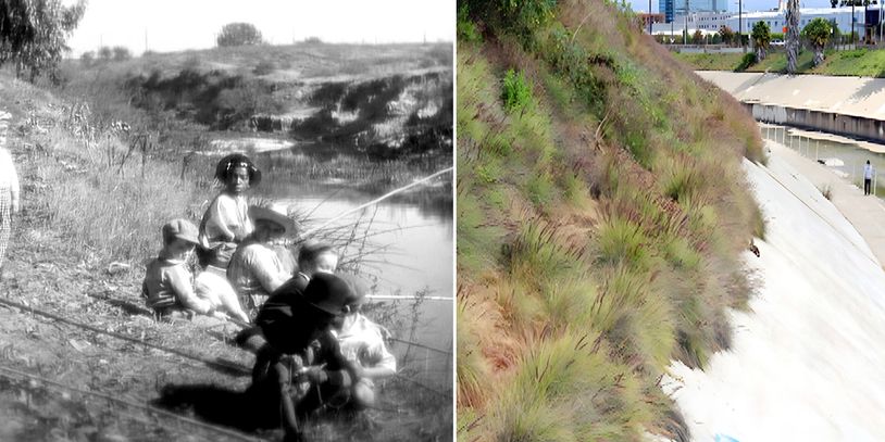 Filming locations then and now Our Gang / The Little Rascals movie Fish Hooky photo 1932 vs today.