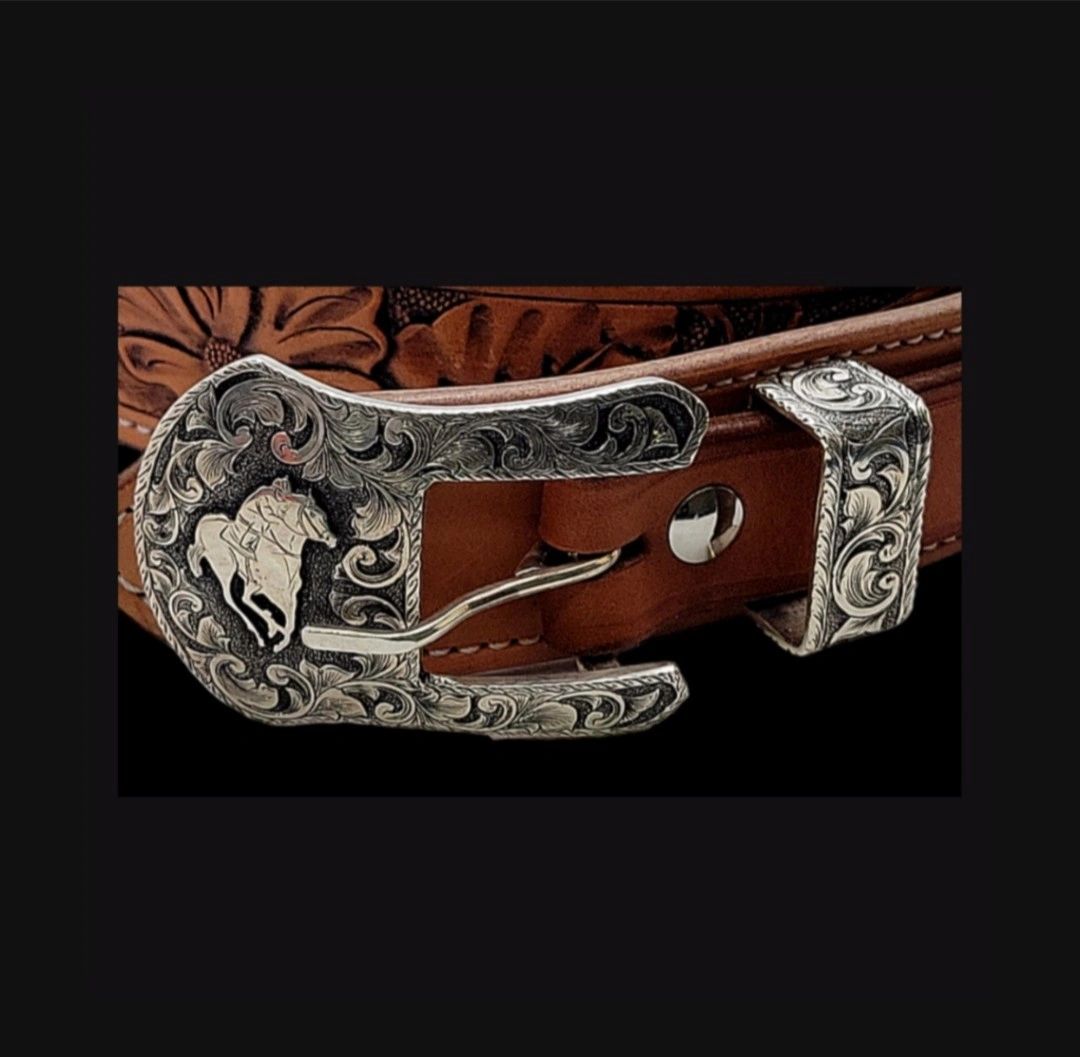 Costume National Black Brown Leather Silver Buckle main image 0