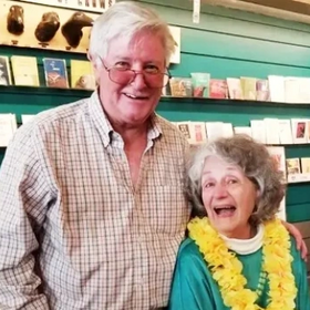Gary Downing in Portland, Oregon visiting another author