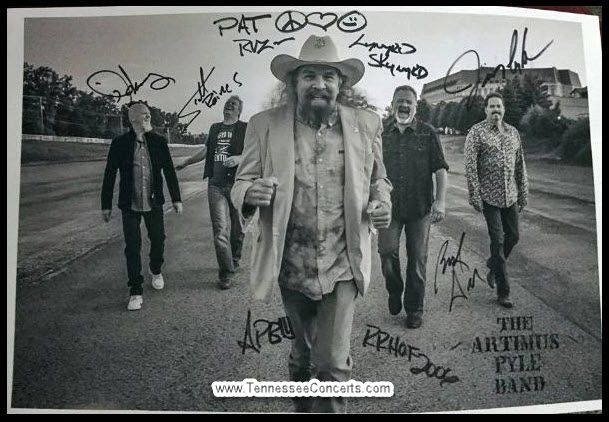 A Signed Photograph of the Artimus Pyle Band, signed to website editor Pat Adams