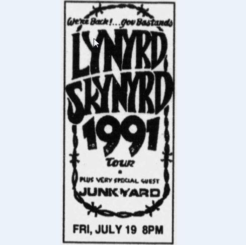 July 19, 1991: Lynyrd Skynyrd 1991 at Starwood Amphitheate