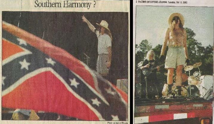 Artimus Pyle thanks a small, but loyal crowd of Lynyrd Synyrd fans for coming
to the Southern Tribut