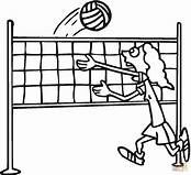 coed volleyball clipart black
