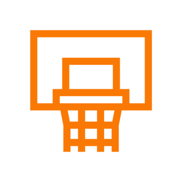 An image of a basketball ring, net and backboard. 