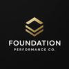 Elegant gold and black logo for Foundation Performance Co.