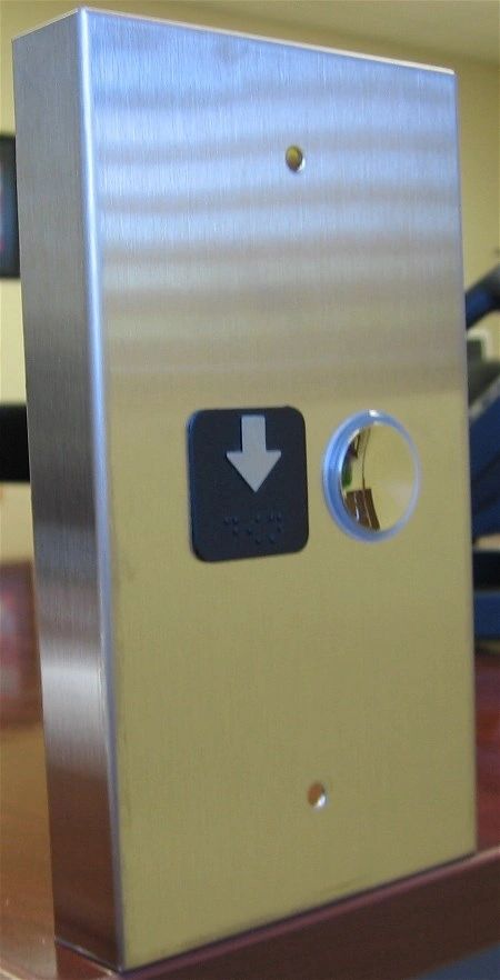 SURFACE MOUNT - SINGLE BUTTON +DOWN BRAILLE