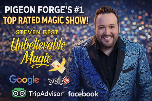 Pigeon Forge magic show featuring Steven Best family-friendly magic at Smoky Mountain Theater.
