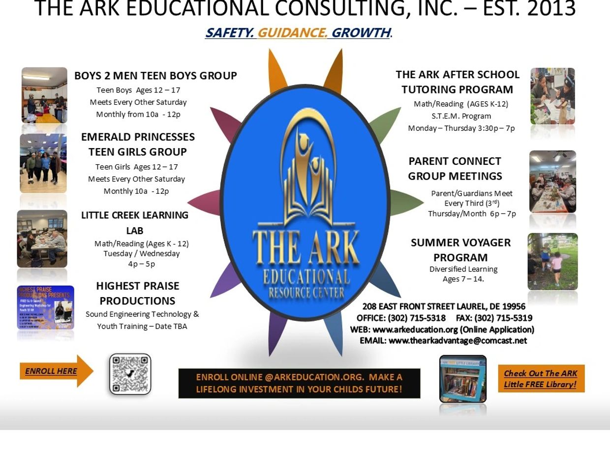 Educational and tutoring programs for youth at The Ark Educational Consulting.