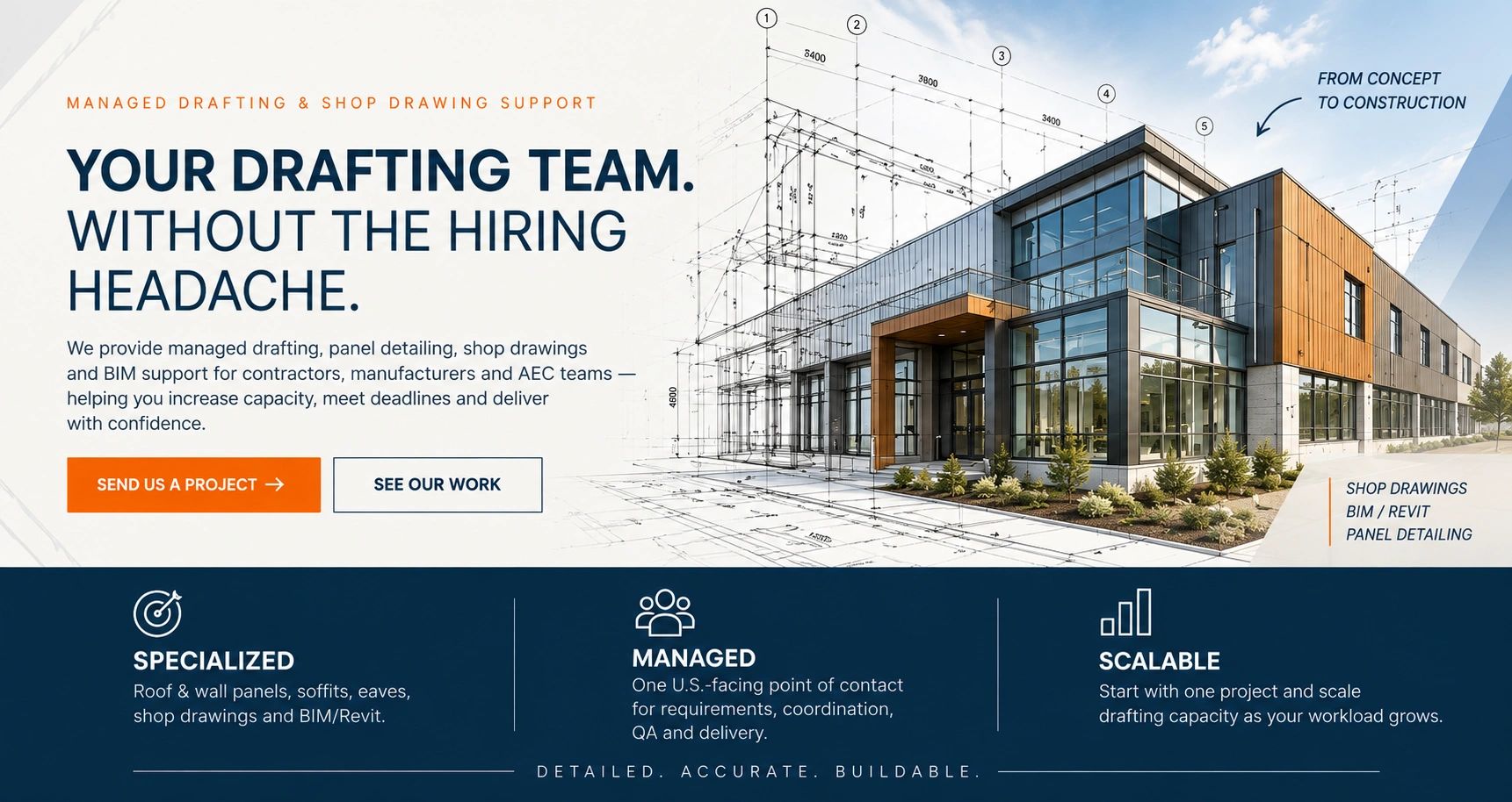 DraftHouzz | Effective Homepage Design for Renovation Services