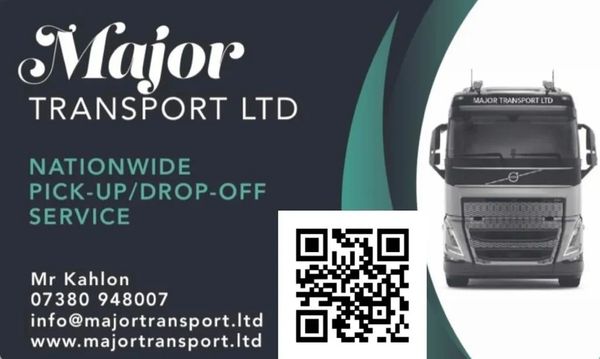 Major transport LTD business card