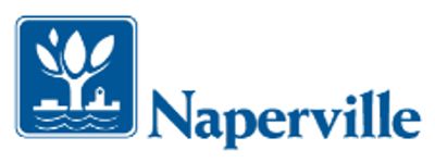 Logo of Naperville featuring a tree and water.