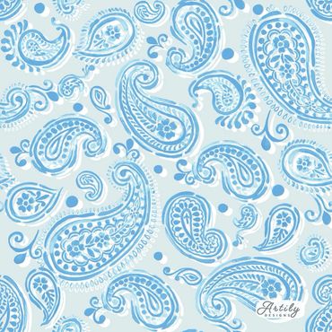 Blue Beach Paisley