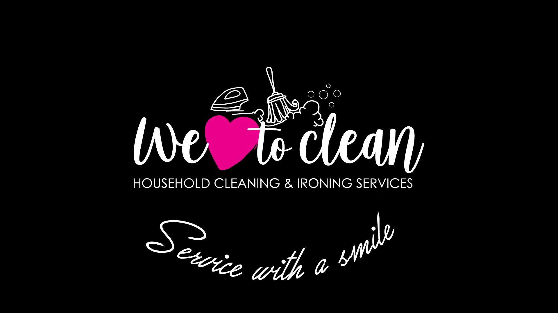 We Love To Clean Logo Household and domestic cleaning and ironing service throughout Gloucestershire