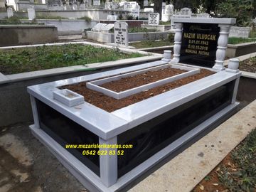 tek kişilik sutunlu gövde ve baştaşı grenit mezar