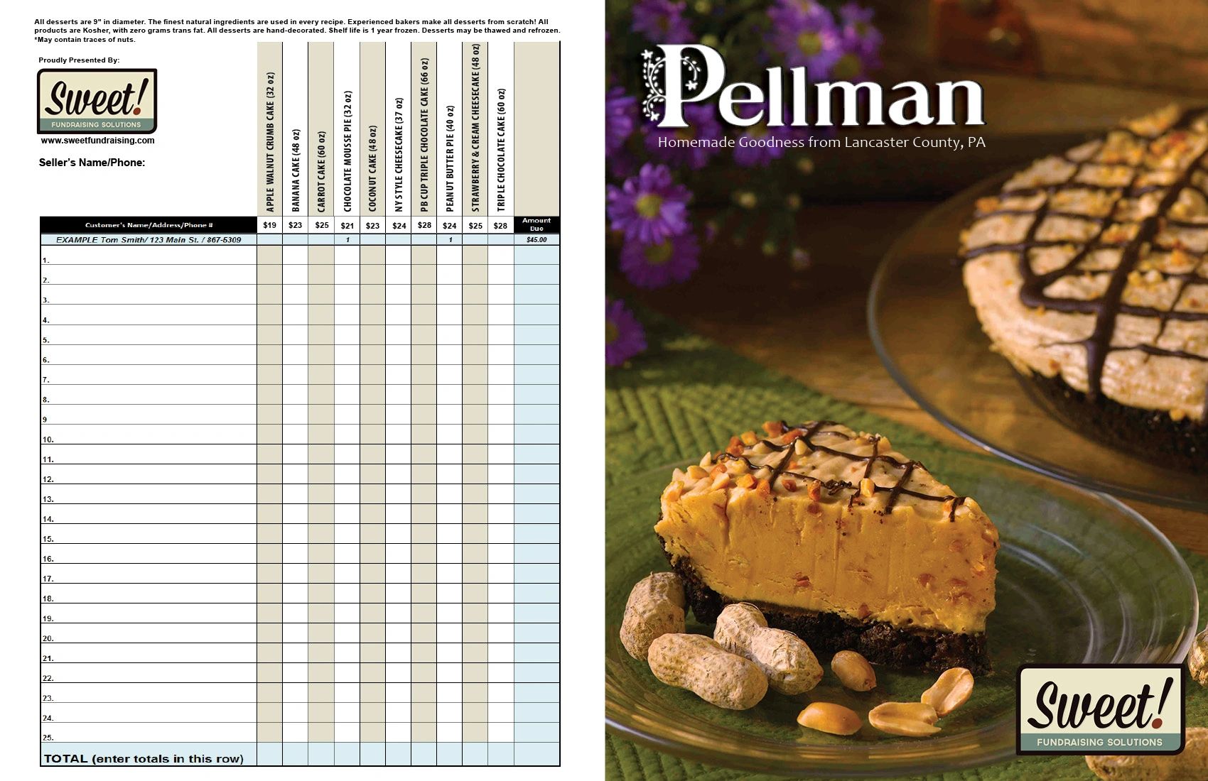 Pellman desserts order form