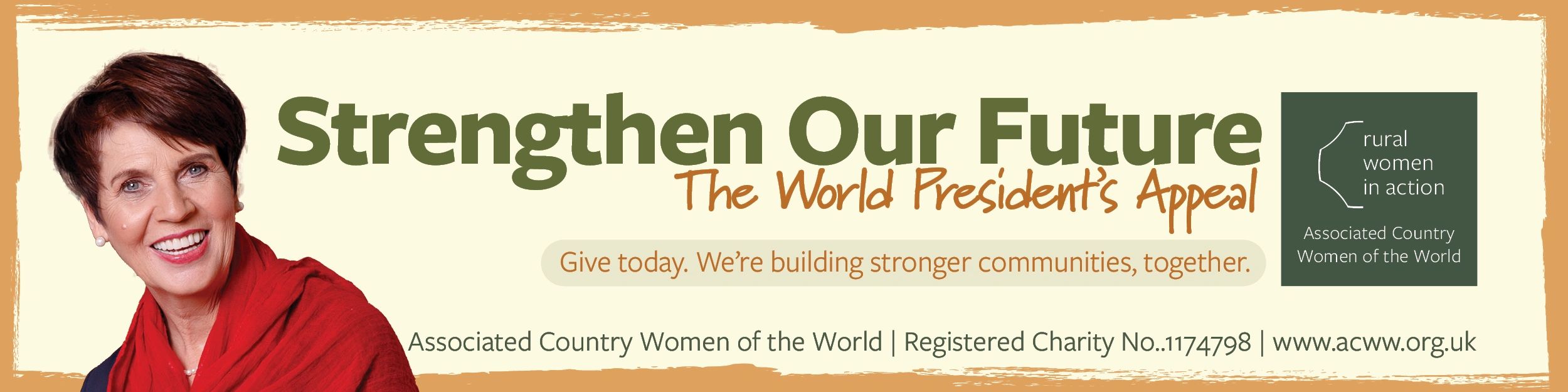 "Strengthen Our Future. The World President's Appeal. Give today."