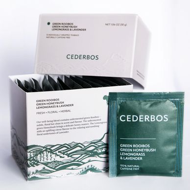Cederbos GREEN ROOIBOS, GREEN HONEYBUSH, LEMONGRASS & LAVENDER