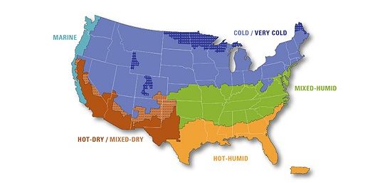 It Is Time For Individual SEER Ratings For All 8 US Climate Zones BuildingAmerica Climate Map