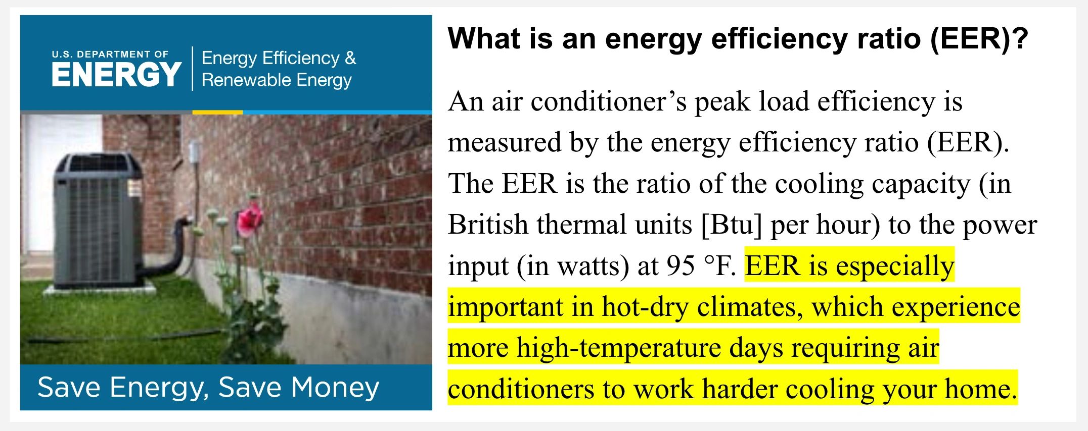 When EER is More Important than SEER for Air Conditioners