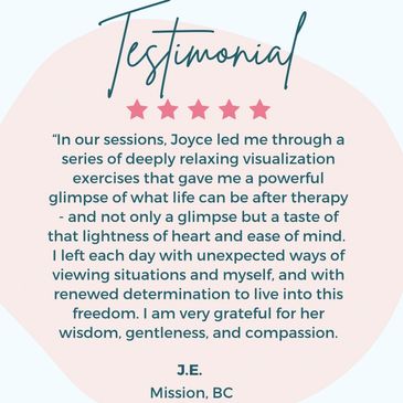 Client Testimonial for Joyce Love Clinical Hypnotherapy