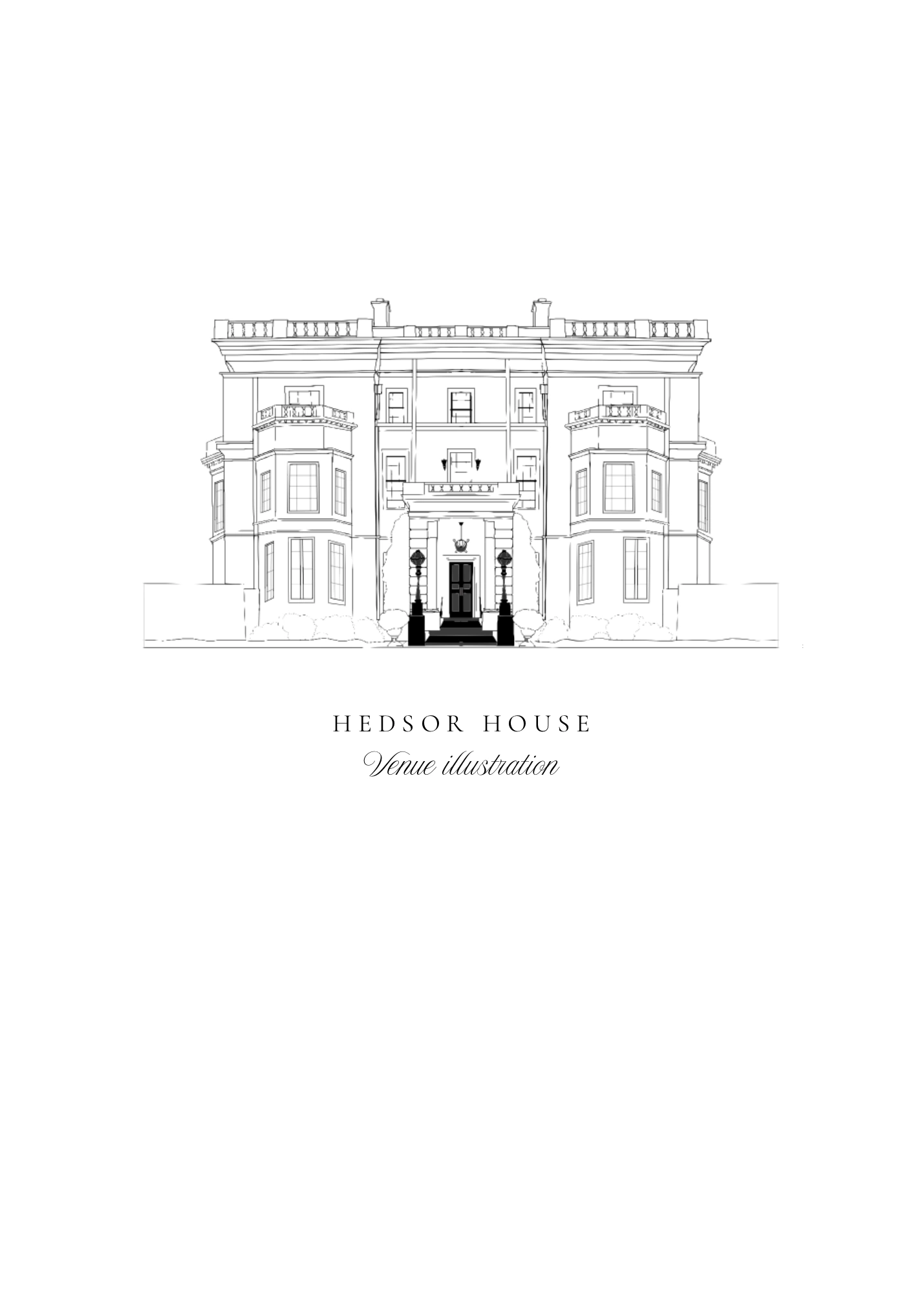 Custom Venue illustration for Hedsor House