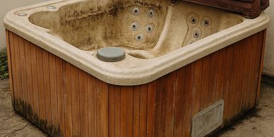 Hot tub removal in Calgary. call or visit JunkDirect.ca for same-day removal