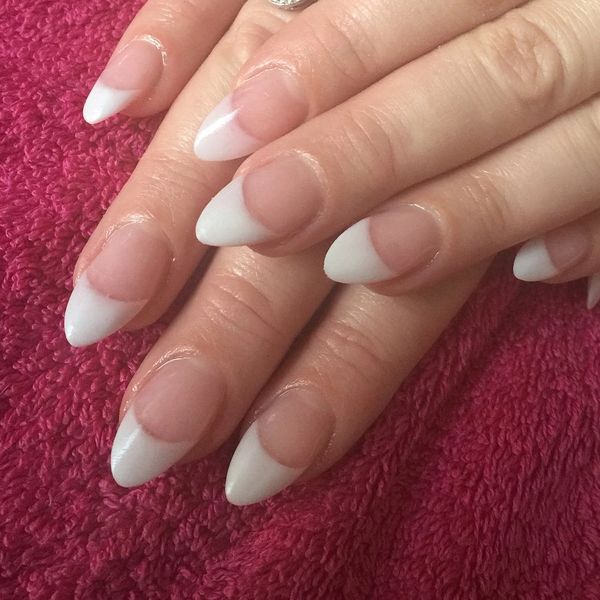 acrylic nails French tip mobile nail technician 