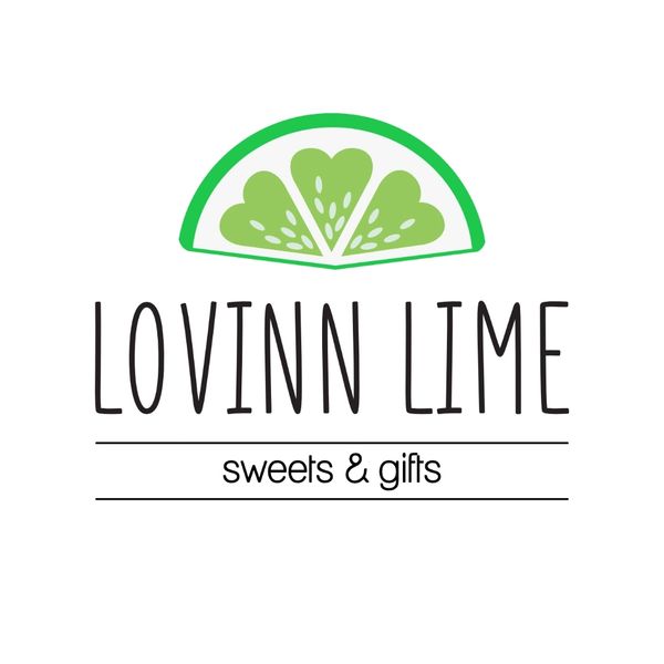 logo for a gift shop featuring a large lime slice motive