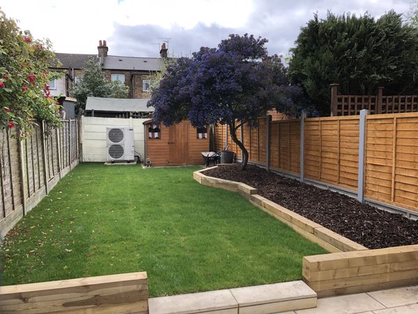 creative cooling - Condenser at back of garden, pipe work underground in corrugated conduit