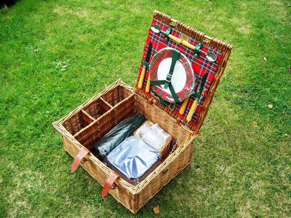 Willow Picnic Hamper With Bottle Section