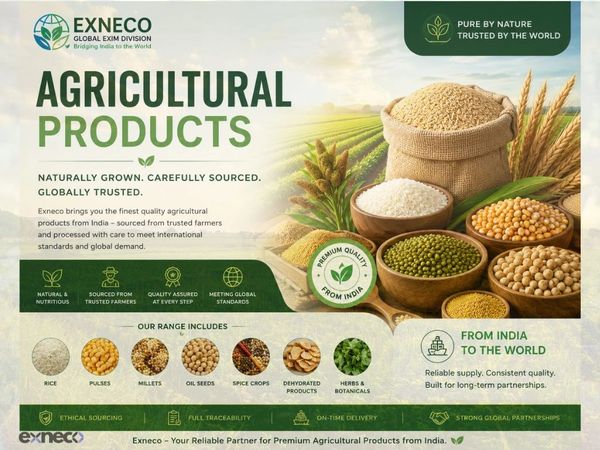 Advertisement for Exneco agricultural products from India.
