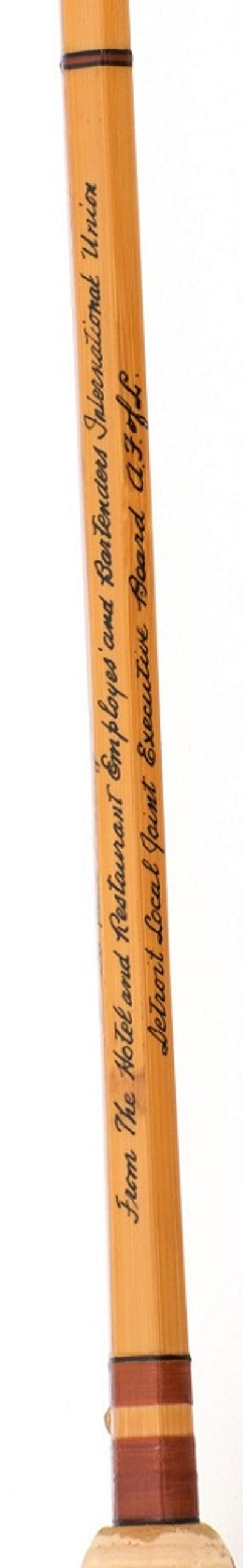 Lyle Dickerson bamboo fly rod, Lyle Dickerson signature, Lyle Dickerson bamboo rod writing model