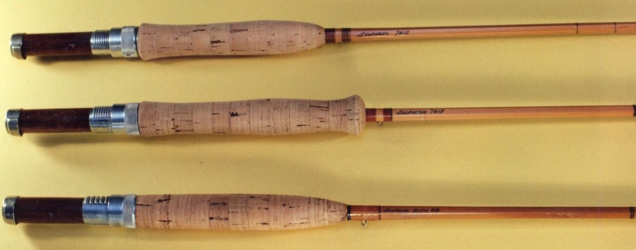 Lyle Dickerson bamboo fly rod, Lyle Dickerson rod grip, Dickerson fly rod grip
